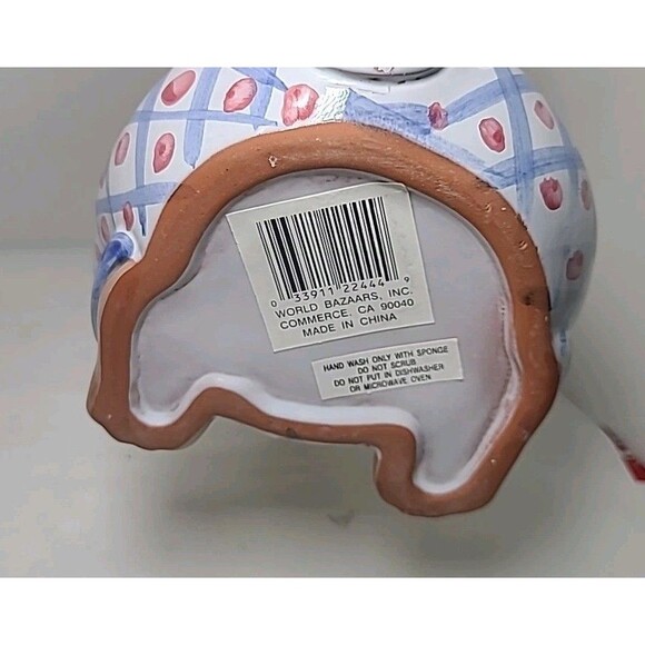 Cat Holding Fish Teapot Hand Painted World Bazaars Inc. - Picture 8 of 8